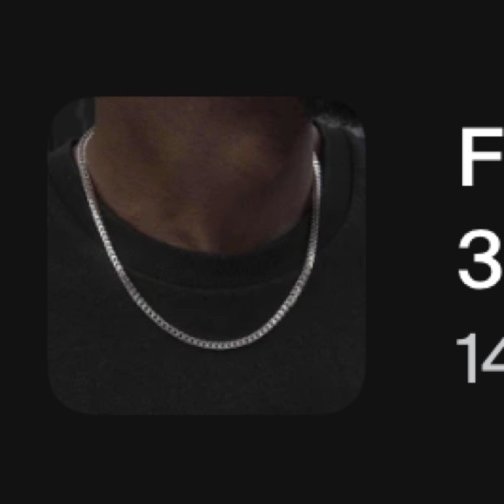 Franco Chain in White Gold- 3mm, 18’’